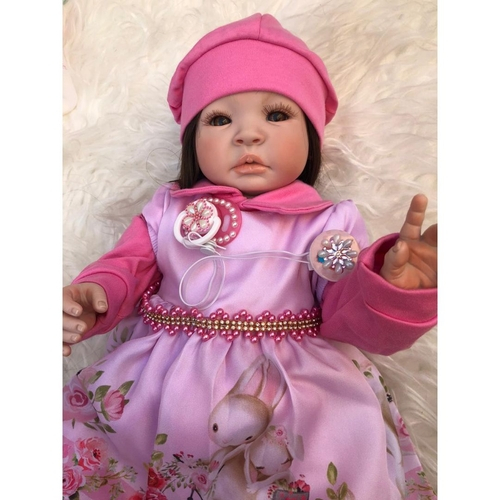 Bebê Reborn Abigail Corpo Em Silicone Pode Dar Banho no Shoptime