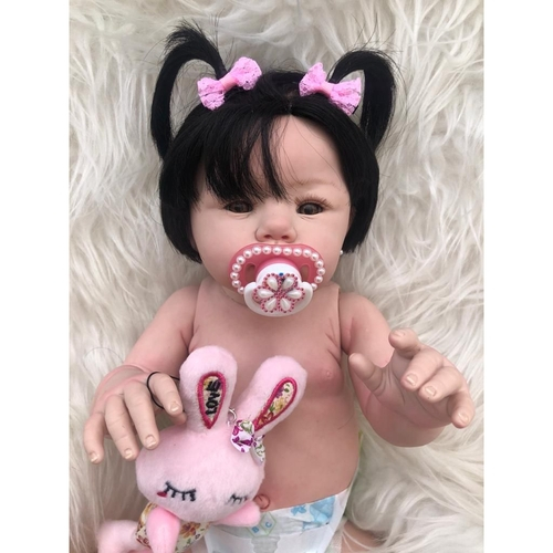 Bebê Reborn Abigail Morena Corpo Em Vinil Pode Dar Banho Fio a Fio em  Promoção na Americanas