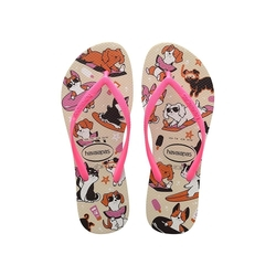 Menor preço em Havaianas Slim Pets Bege Palha/Maravilha