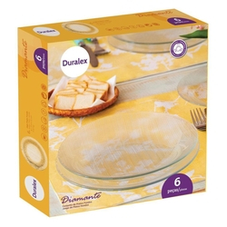 Jogo de Pratos Rasos Duralex Diamante Nadir - Kit 6 Unidades Menor preço em Jogo de Pratos Rasos Duralex Diamante Nadir - Kit 6 Unidades