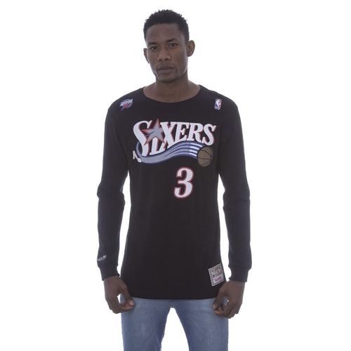 camisa allen iverson 76ers preta