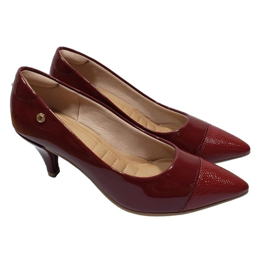 scarpin vermelho salto 7 cm