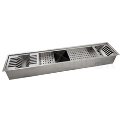 Calha Úmida Canal Organizador Escorredor 90 X 18 Inox Tubrax Menor preço em Calha Úmida Canal Organizador Escorredor 90 X 18 Inox Tubrax