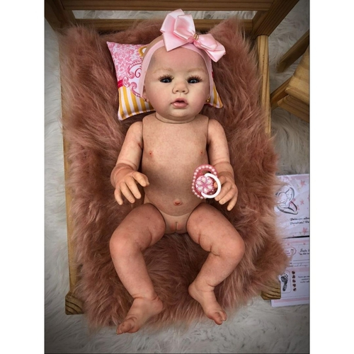 Boneca Reborn Realista Abigail + Enxoval Completo 15 Itens