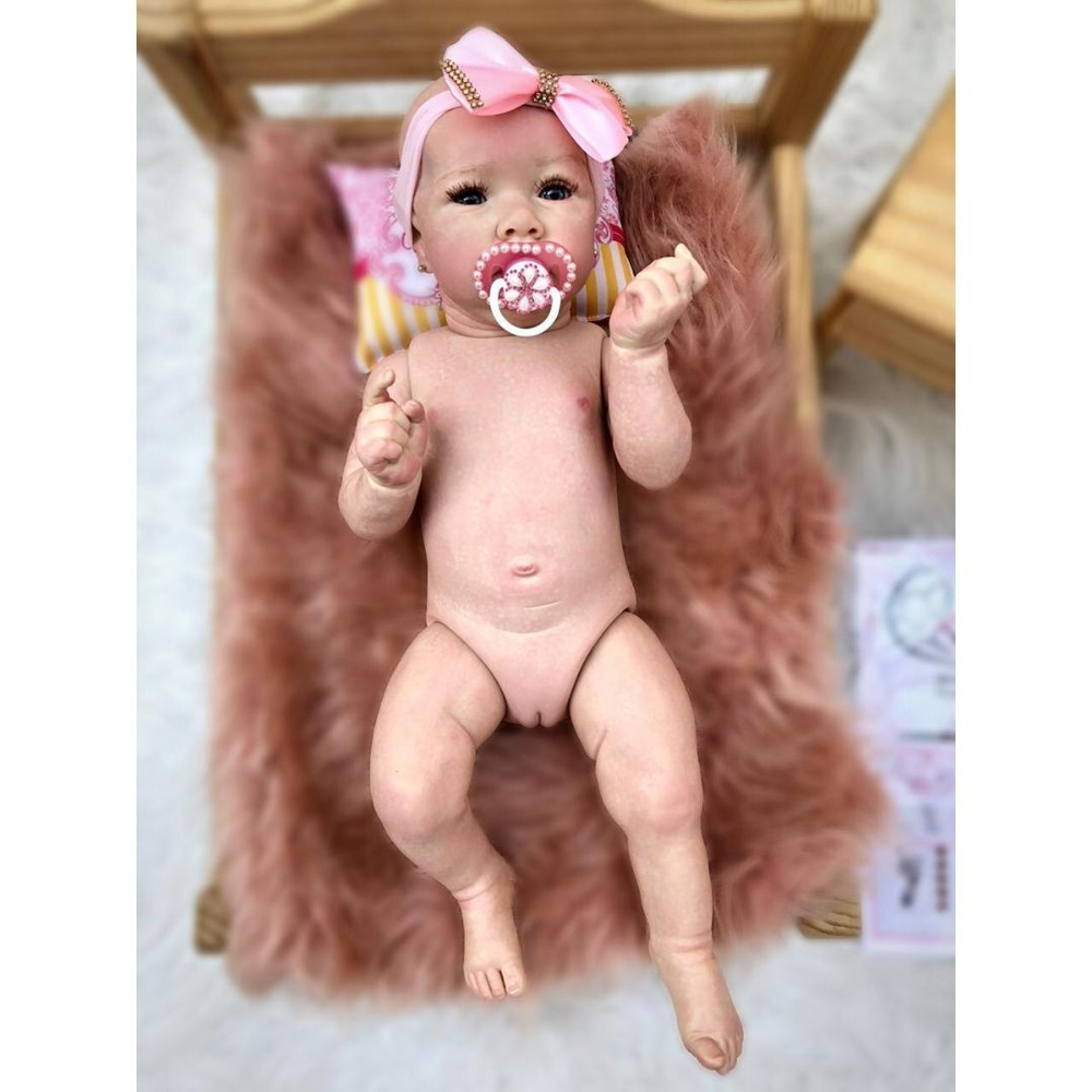 Saskia 6 Inch Soft Full Solid Silicone Bebe Reborn Doll Handmade Lovely  Bonecas Reborn Corpo Todo De Silicone