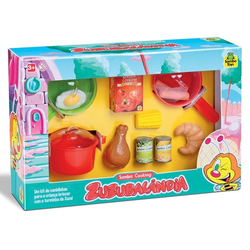 Panelinha comidinha de brinquedo jogo completo SAMBA TOYS em