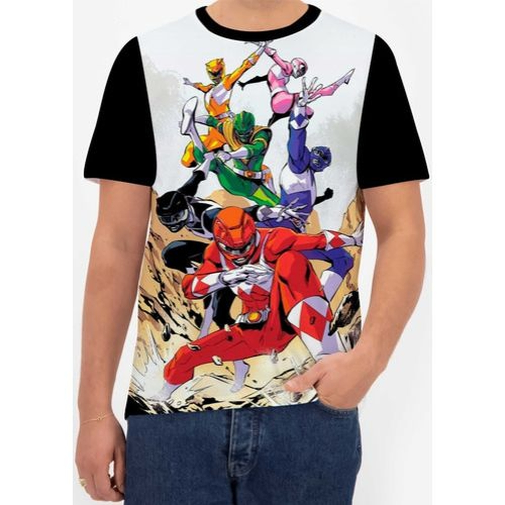 Camiseta Camisa Power Rangers Seriado Série Desenho Kids 05 em Promoção