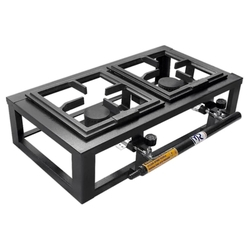 Fogareiro A Gás Portátil 2 Bocas 20x20cm Alta Pressão De Mesa Chácara Rancho Residência - MR Fogões Menor preço em Fogareiro A Gás Portátil 2 Bocas 20x20cm Alta Pressão De Mesa Chácara Rancho Residência - MR Fogões