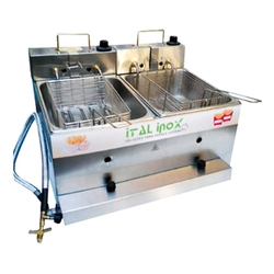 Fritadeira Industrial Elétrica Ou Gás Flex 10 Lts 2 Cubas Óleo 220v Comercio Ambulante - Ital Inox Menor preço em Fritadeira Industrial Elétrica Ou Gás Flex 10 Lts 2 Cubas Óleo 220v Comercio Ambulante - Ital Inox