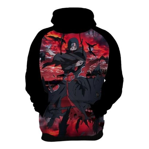 Blusa Moletom Naruto Anime Clã Uchiha Símbolo Canguru - Corre Que Ta  Baratinho