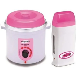 Kit Depilação Termocera 400gr Sem Refil Branca Com Rosa + Aquecedor De Cera Roll-on Rosa Mega Bell Menor preço em Kit Depilação Termocera 400gr Sem Refil Branca Com Rosa + Aquecedor De Cera Roll-on Rosa Mega Bell