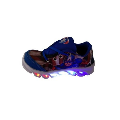 tenis led infantil capitao america