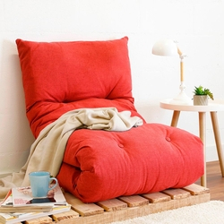 Futon Dobrável de Espuma Solteiro Vermelho é boa?