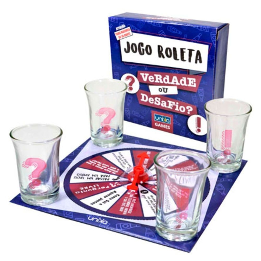 Roleta Desafio Jogo shot Bebida desafio divertido com copo dose