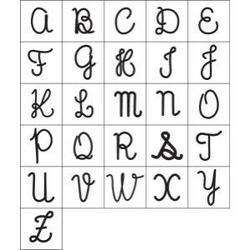 Carimbo Alfabeto Maiúsculo Letra Cursiva Menor preço em Carimbo Alfabeto Maiúsculo Letra Cursiva