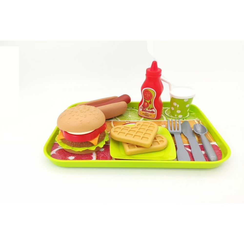 comida brinquedo - Playset hambúrguer infantil realista com bandeja, Brinquedo comida infantil fofo para berçário, jardim infância, jogo cozinha  colorido para Ngumms