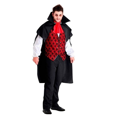 Fantasia Vampiro Drácula Adulto Masculino Halloween em Promoção na