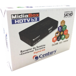 Receptor Parabólica Century Midiabox B3 Digital HD Menor preço em Receptor Parabólica Century Midiabox B3 Digital HD