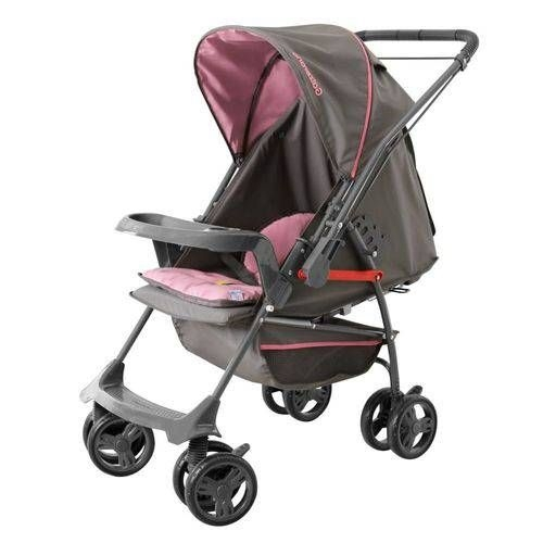 Carrinho De Bebe Milano Reversivel Ii Grafite E Rosa 1016 Galzerano Em Promocao Ofertas Na Americanas