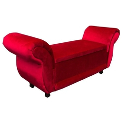 Recamier com Baú Istambul Namoradeira Calçadeira 154 cm Vermelho - JS Móveis Menor preço em Recamier com Baú Istambul Namoradeira Calçadeira 154 cm Vermelho - JS Móveis