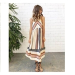 2018 Hot Venda Nova marca Mulheres Verão Vestido Plus Size O Neck mangas vestido longo Boho praia impressão Stripe Um Vestidos Linha Vestido 2018 Hot Venda Nova marca Mulheres Verão Vestido Plus Size O Neck mangas vestido longo Boho praia impressão Stripe Um Vestidos Linha Vestido