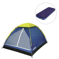 Barraca Camping Iglu até 4 Pessoas + Colchão Inflável Solteiro com Inflador - Mor Menor preço em Barraca Camping Iglu até 4 Pessoas + Colchão Inflável Solteiro com Inflador - Mor