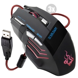 KIT 3x Mouse Gamer LED USB 7 Botões com Double Click e DPI Ajustável 7D Extreme Infokit GM-700 Menor preço em KIT 3x Mouse Gamer LED USB 7 Botões com Double Click e DPI Ajustável 7D Extreme Infokit GM-700