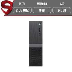Computador PC CPU Intel 2,58Ghz 8GB SSD 240GB HDMI Full HD Áudio 5.1 canais Slim Skill Menor preço em Computador PC CPU Intel 2,58Ghz 8GB SSD 240GB HDMI Full HD Áudio 5.1 canais Slim Skill