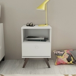 Criado Mudo 1 Gaveta Retrô RT 3019 MovelBento Branco