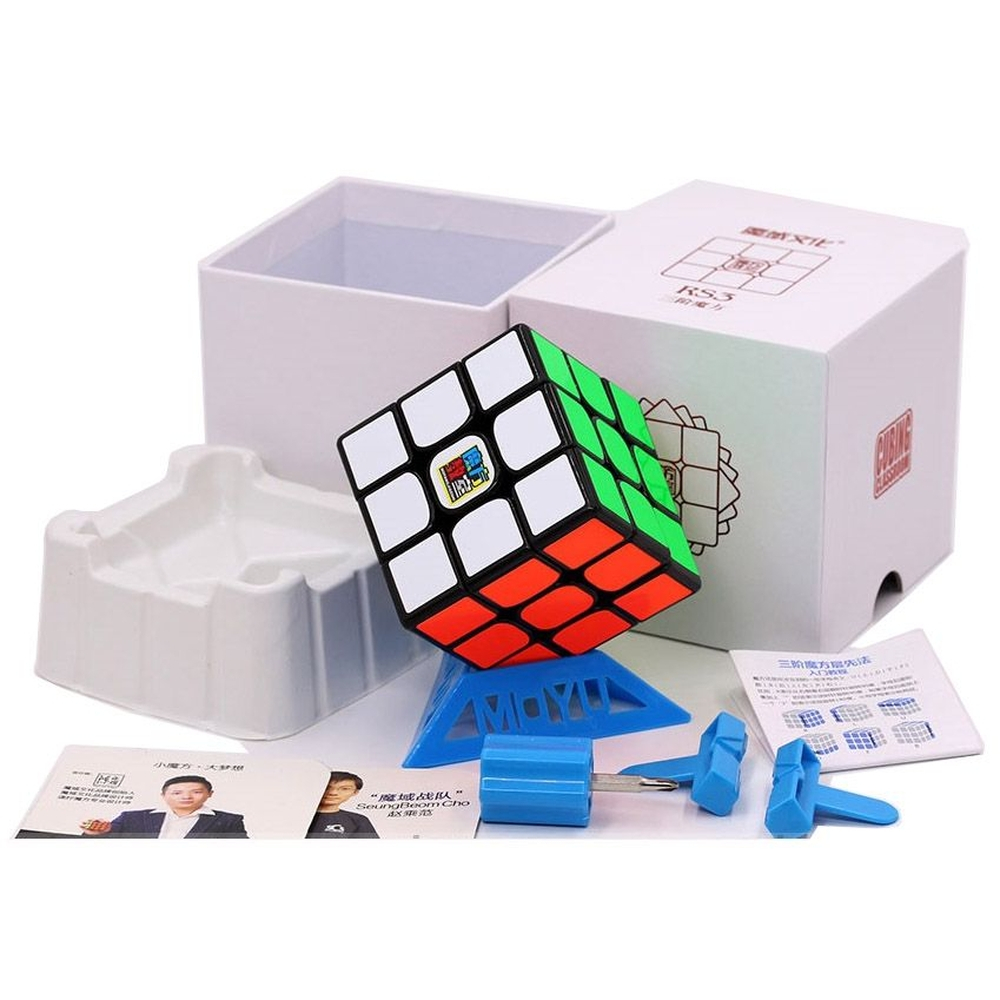 Cubo Mágico Profissional 3x3x3 Moyu Meilong RS3M Magnético Preto Adesivado  Original - Cuber Brasil em Promoção na Americanas