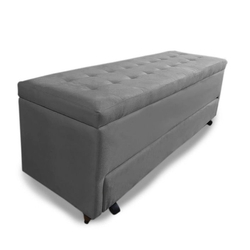 Puff Baú Sapateira Casal Belo Box Suede Cinza é boa?