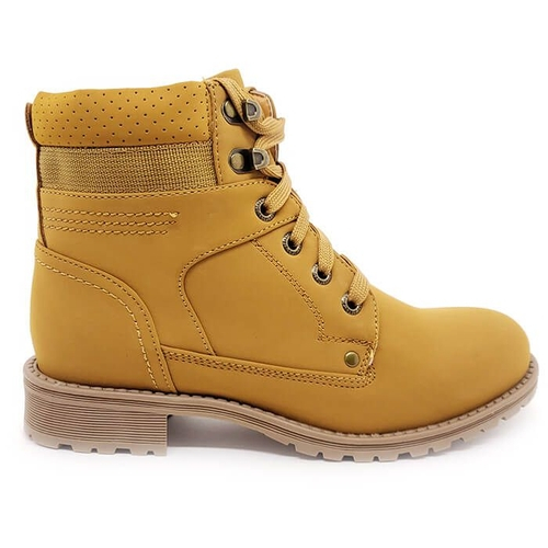 bota cano curto mostarda