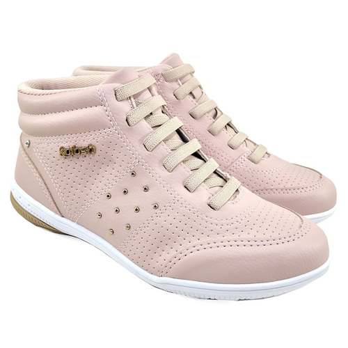 tenis kolosh cano alto rosa