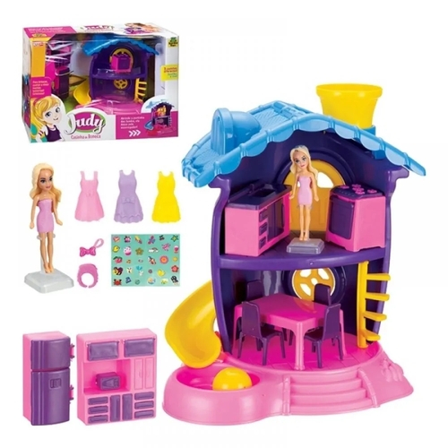 Casinha Jogo Cozinha Brinquedo Menina - Judy - Online - Casinha de Boneca -  Magazine Luiza