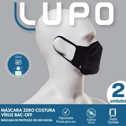 Máscara Lupo Kit C/ 2 Zero Costura Menor preço em Máscara Lupo Kit C/ 2 Zero Costura