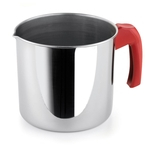 Leiteira Fervedor Aço Inox 2 Litros Cabo Preto Forma Inox