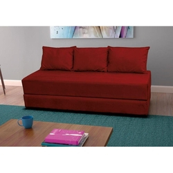 Sofá Cama Bicama Maio Móveis 03 Lugares Slim Suede Vermelho Menor preço em Sofá Cama Bicama Maio Móveis 03 Lugares Slim Suede Vermelho