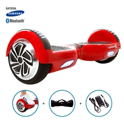 Hoverboard 6.5 Polegadas Vermelho - Bluetooth, Led Lateral e Frontal, Mochila e Bateria Samsung Menor preço em Hoverboard 6.5 Polegadas Vermelho - Bluetooth, Led Lateral e Frontal, Mochila e Bateria Samsung