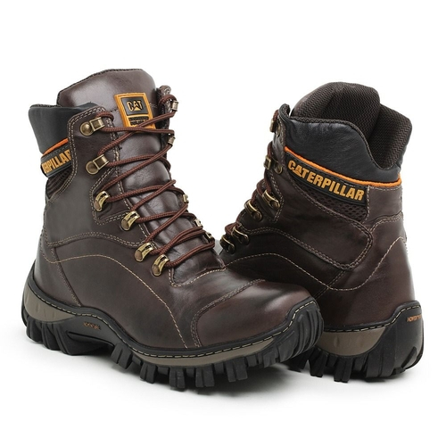 Bota Masculina Caterpillar Em Couro Legitimo Lançamento