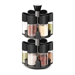 Porta Condimentos Temperos 12 Potes 100ML Suporte Giratório Menor preço em Porta Condimentos Temperos 12 Potes 100ML Suporte Giratório