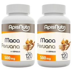 Kit 2 Maca Peruana 120 Cápsulas Apisnutri Menor preço em Kit 2 Maca Peruana 120 Cápsulas Apisnutri