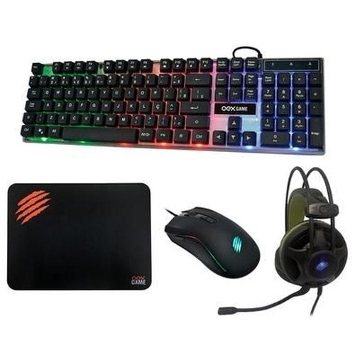 Kit Gamer Teclado Mouse Headset Mouse Pad - OEX Game Combo Argos