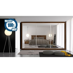 Guarda-roupa Toronto casal 3 Portas 6 Gavetas com 3 Espelhos Costa 3mm Braúna é boa?