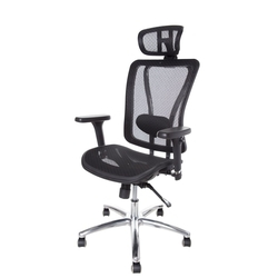 Cadeira Presidente Escritório New-C Office Braço 3D Mecanismo Back Encosto e Assento em Tela Apoio de Cabeça Preta Menor preço em Cadeira Presidente Escritório New-C Office Braço 3D Mecanismo Back Encosto e Assento em Tela Apoio de Cabeça Preta