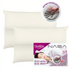 Kit 2 Travesseiros NASA Viscoelástico Cervical Duoflex Menor preço em Kit 2 Travesseiros NASA Viscoelástico Cervical Duoflex