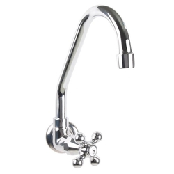 Menor preço em Torneira para Cozinha 1168 Metal Cromado C-52 Bica Móvel Parede LP