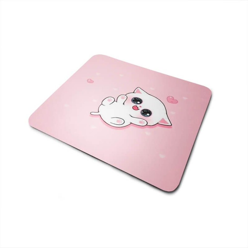 Mouse pads para jogos, mouse tapete, gato animal animal doméstico branco  gatinho fofo