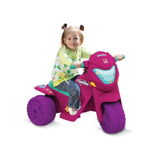 Moto Elétrica Motinha Infantil Banmoto Gatinha 2 Marchas 6v