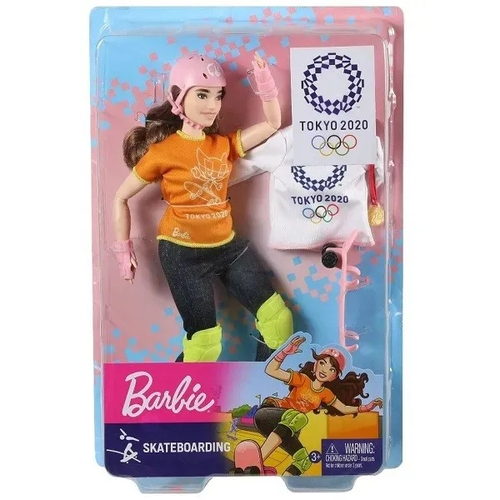 Boneca Barbie Esportista Olímpica Tokyo 2020 Surf Mattel GJL73 na