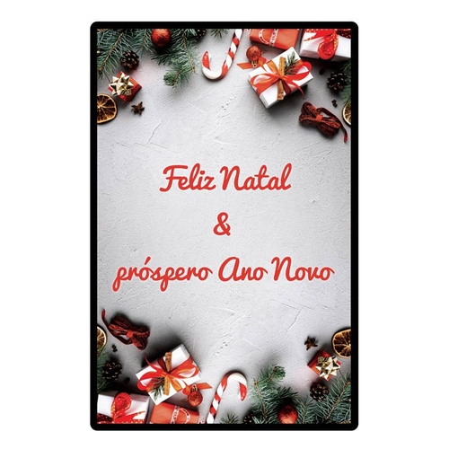 Quadro Placa Decorativa Natal - Feliz Natal e Ano Novo em Promoção